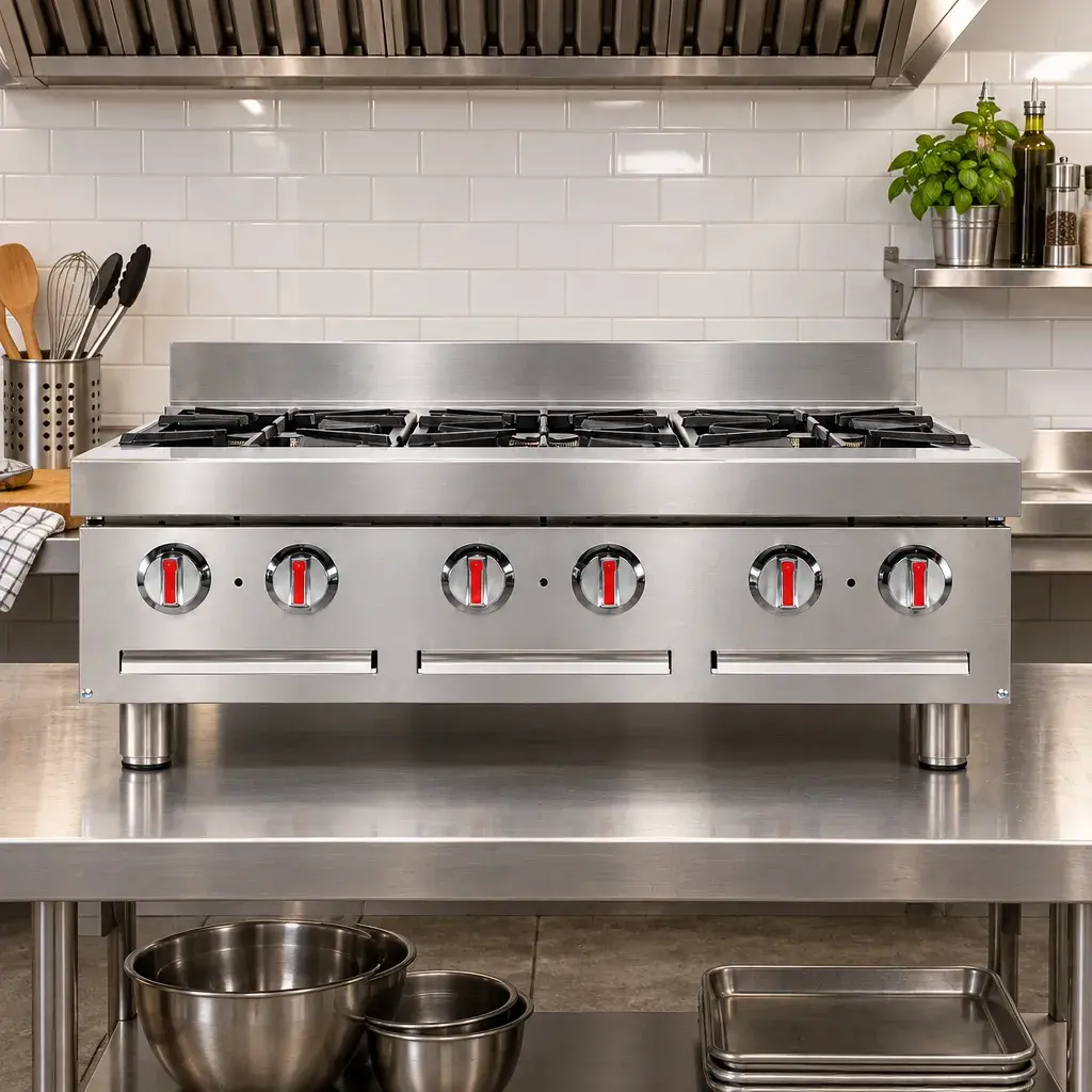 Cocina De Tope 6 Hornillas A Gas De Acero Inoxidable 33x92x87 Cm Iboia (2)_resultado.webp