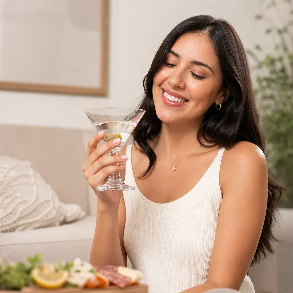 Mini Copa Martini Libbey 3oz - Uso beneficio mujer latina.webp