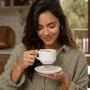 Taza cafe con plato porcelana 90 cc - Uso beneficio taza mas grande.webp