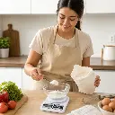 Balanza de cocina 7 kg - Uso beneficio mujer latina.webp