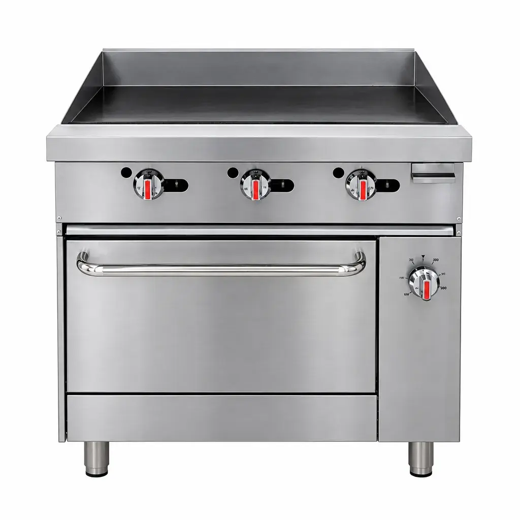 Plancha Con Horno A Gas De Acero Inoxidable 85,8x92x87 Cm Iboia