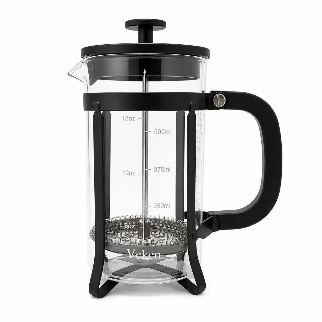 Cafetera Prensa Francesa De Vidrio 621 ML 17X9 Cm Senzani