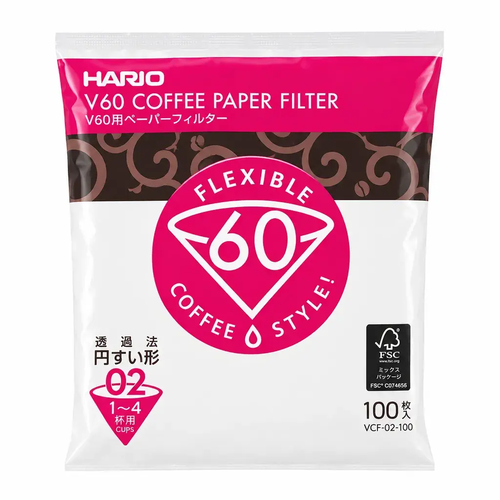 Filtro Para Cafetera V60 De Papel 100 Piezas Hario