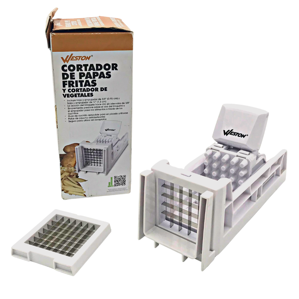 Cortador Manual De Papas Y Vegetales De Plastico De 27,9 X 12,7 X 12,7 Cm Weston