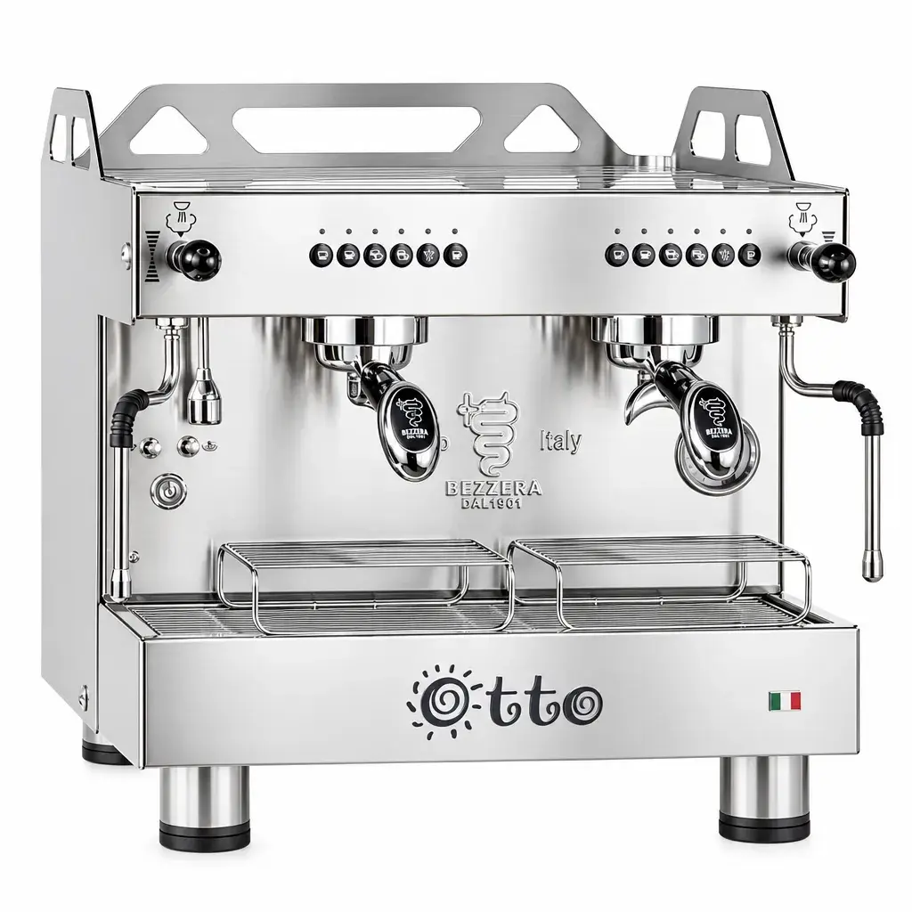 Máquina De Café Espresso Otto Electrónica En Acero Inoxidable 2 Grupos 110V Bezzera