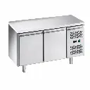 Mesa De Trabajo Con 2 Puertas De Congelacion Acero Inoxidable 136X70X85Cm Senzani