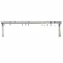 Cuelga Ollas De Pared De Acero Inoxidable 16 Ganchos 140x30Cm Bredys
