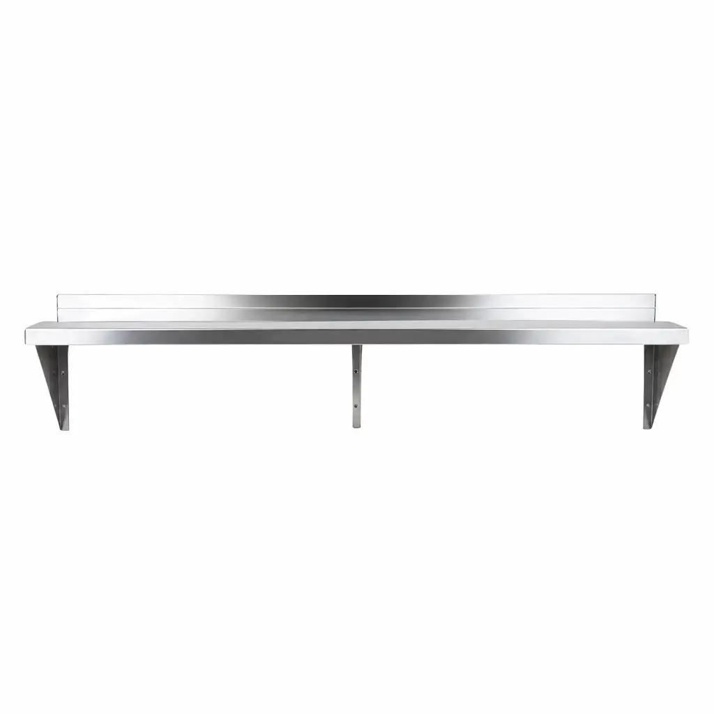 Repisa Con Soporte Acero Inoxidable 120x30x30Cm