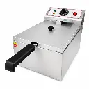 Freidora Eléctrica De Mesa De Acero Inoxidable 28x30x67Cm 5L 110V  Senzani