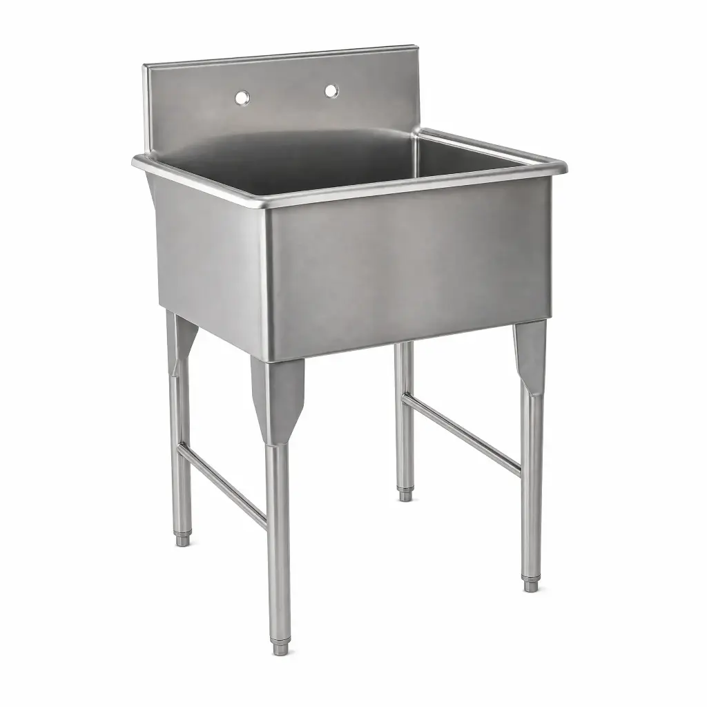 Fregadero 1 Ponchera Acero Inoxidable 70x70x110Cm 