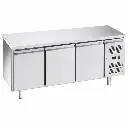 Mesa De Trabajo Refrigerada 3 Puertas De Acero Inoxidable 417L 180x85x70Cm Senzani