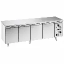 Mesa Refrigerada De Acero Inoxidable Con 4 Puertas 553L 85X22470Cm Senzani