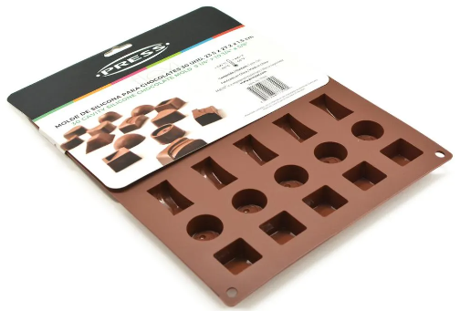 Molde Para 30 Chocolate De Silicona 23.5x27x1.5 Cm Press