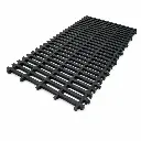 Piso De Rejilla Negro De Plástico 65x100Cm Uniplast