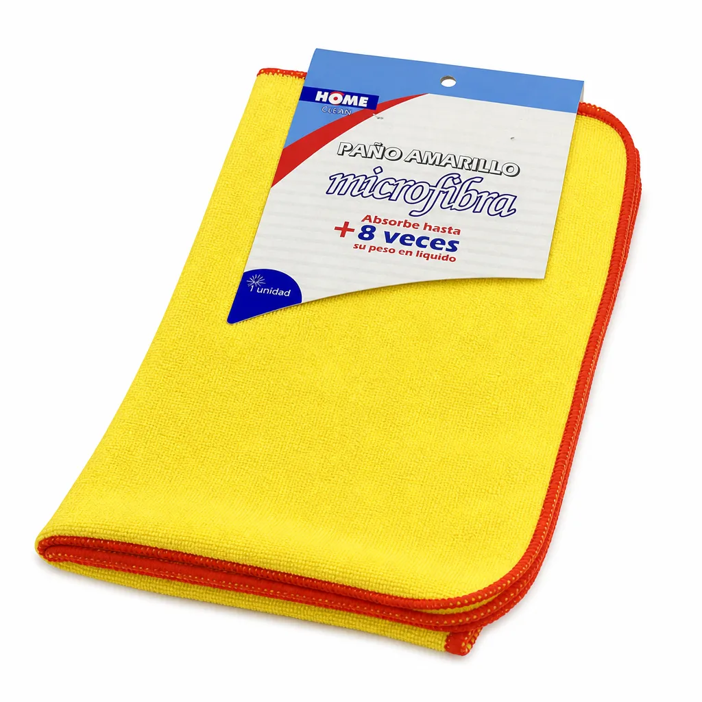 Paño Amarillo Microfibra 40x40Cm Home Clear