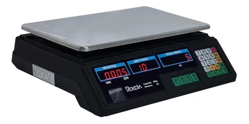BALANZA DIGITAL DE MOSTRADOR EN ACERO INOXIDABLE DE 40 KG ROCCIA