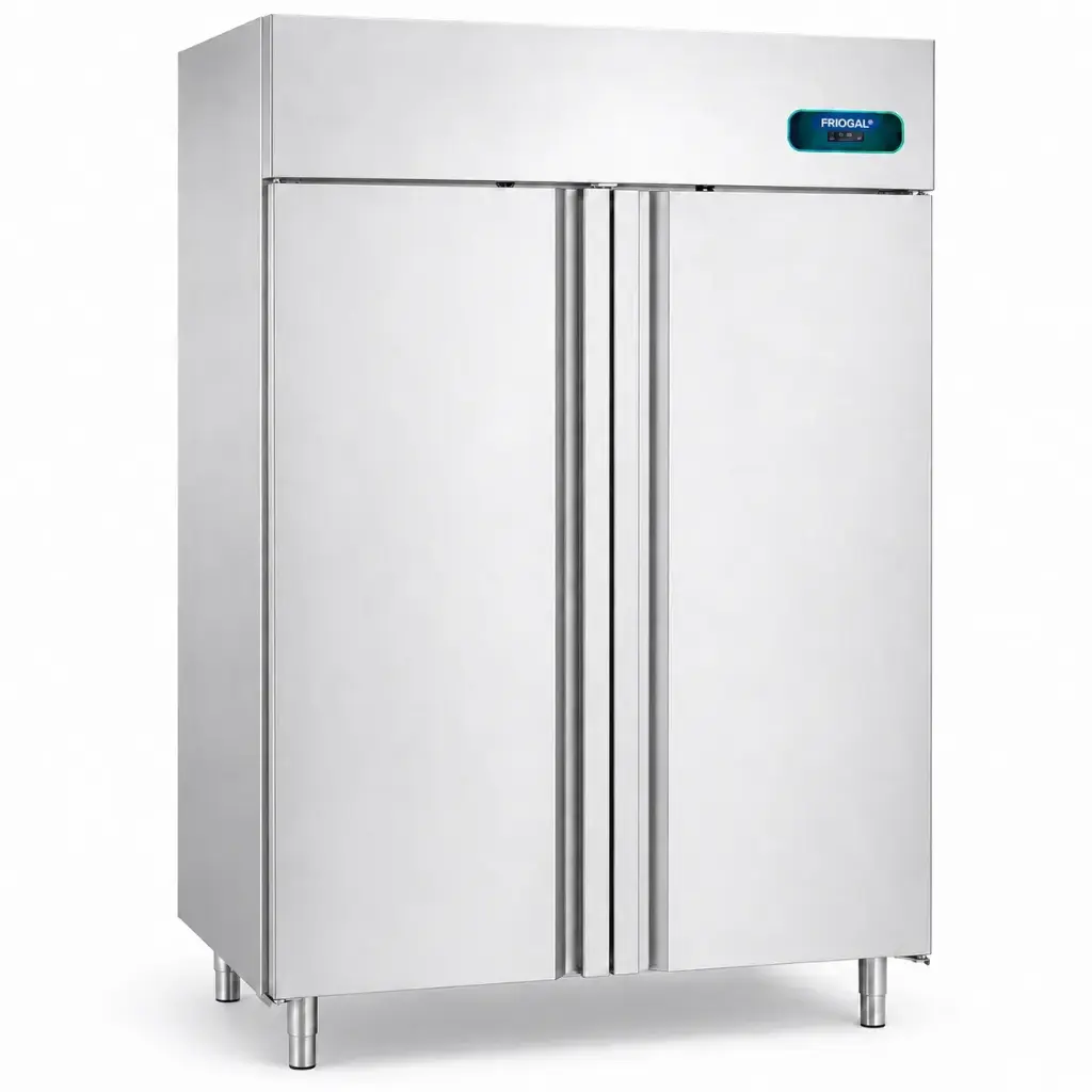 Nevera De Congelación Industrial De Acero Inoxidable 2 Puertas 201x148x83Cm 1300L 110V Friogal 