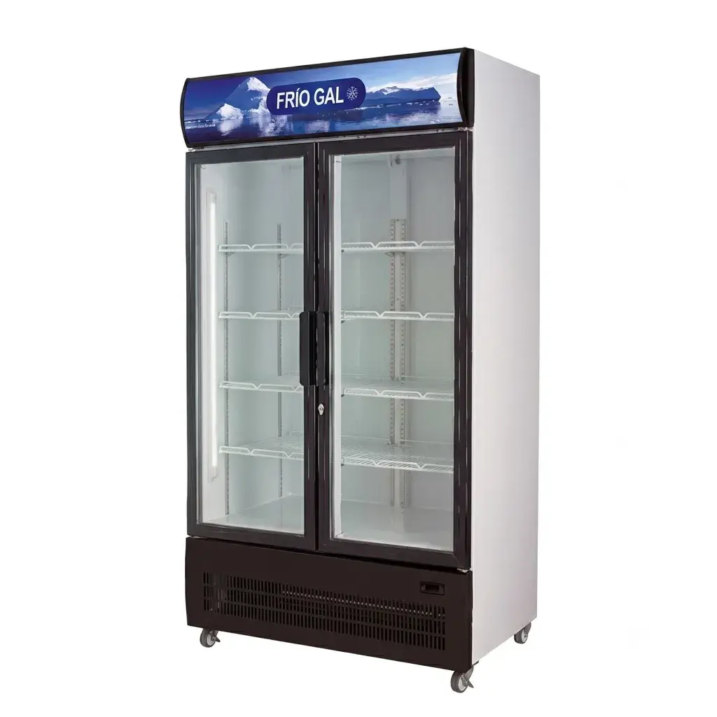 Nevera De Refrigeración De Acero Galvanizado 2 Puertas 1300L 201x148x83Cm 110V Friogal