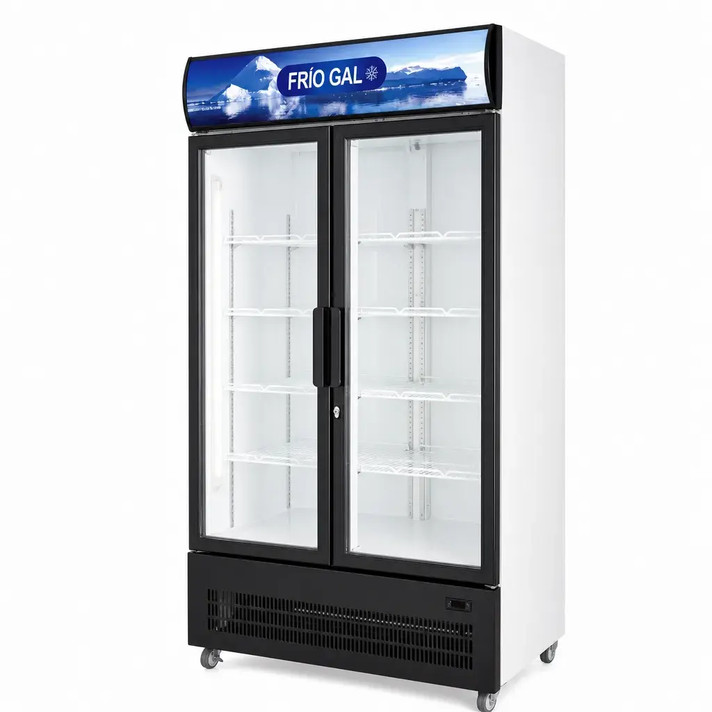 Nevera De Refrigeración De Acero Galvanizado 2 Puertas 1300L 201x148x83Cm 110V Friogal