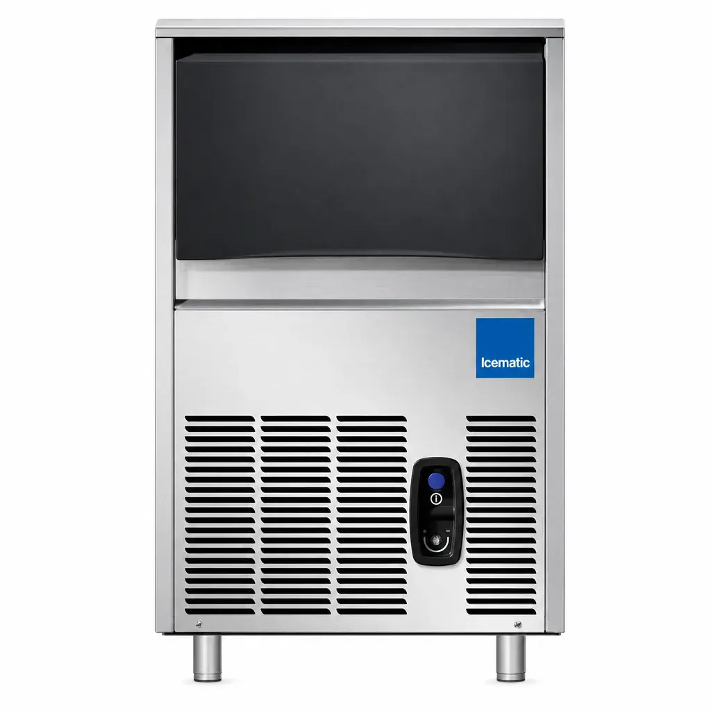 Fabricador De Hielo De Acero Inoxidable 40x48x72Cm 22KG Icematic