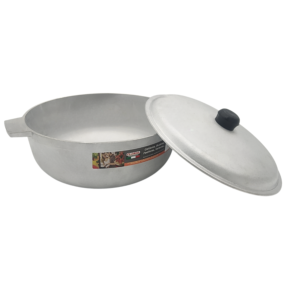 Caldero De Aluminio Con Tapa 30Cm Flonal
