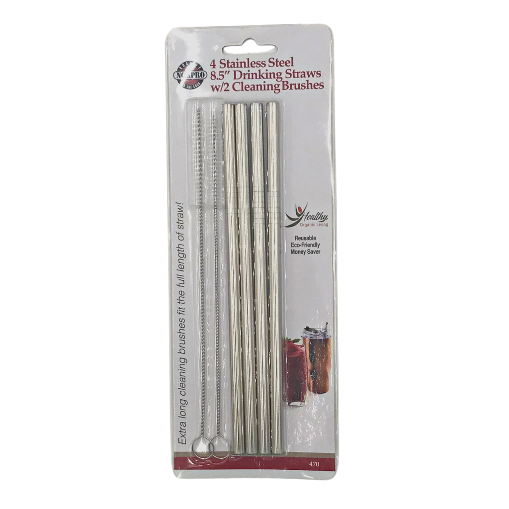 Set De Pitillos Y Cepillos De Acero Inoxidable De 4 Pzas 21 Cm Norpro