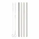 Set De Pitillos Y Cepillos De Acero Inoxidable De 4 Pzas 21Cm Norpro