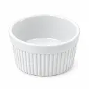 Ramekin Estriado De Porcelana Blanco 12,7 Cm 