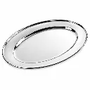 Bandeja Ovalada De Acero Inoxidable 30Cm 