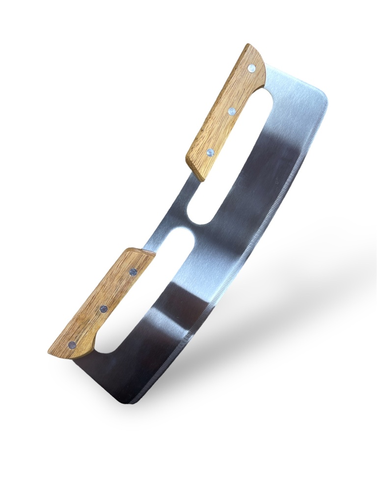 Cuchillo Media Luna Para Pizza De Acero Inoxidable 35x10Cm