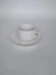 TAZA PARA CAFE CON PLATO DE PORCELANA 3 OZ 90 CC DI VITTO