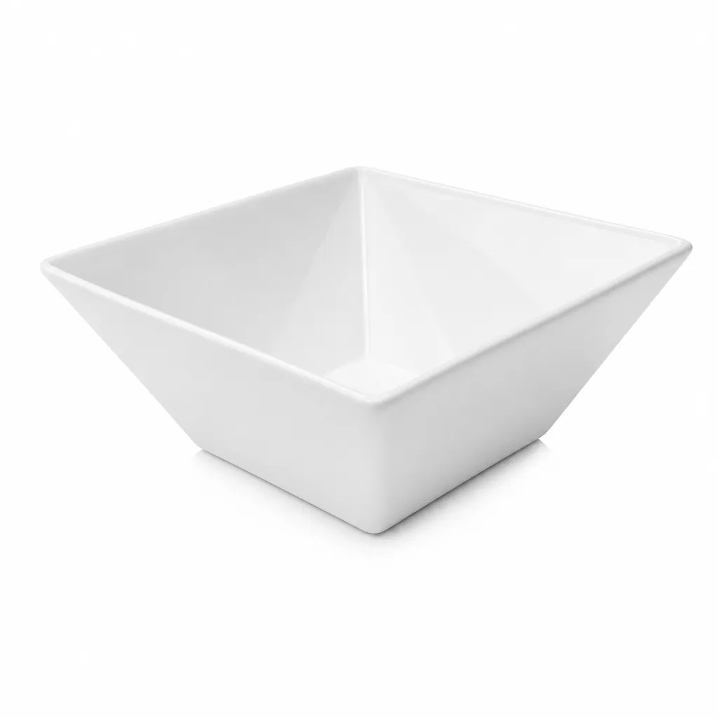 Bowl Cuadrado Mediano De Ceramica 21X21X5 Cm Di Vitto