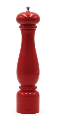 MOLINO DE PIMIENTA DE MADERA ROJO CON ENGRANAJE DE CERAMICA 28.5CM BISETTI