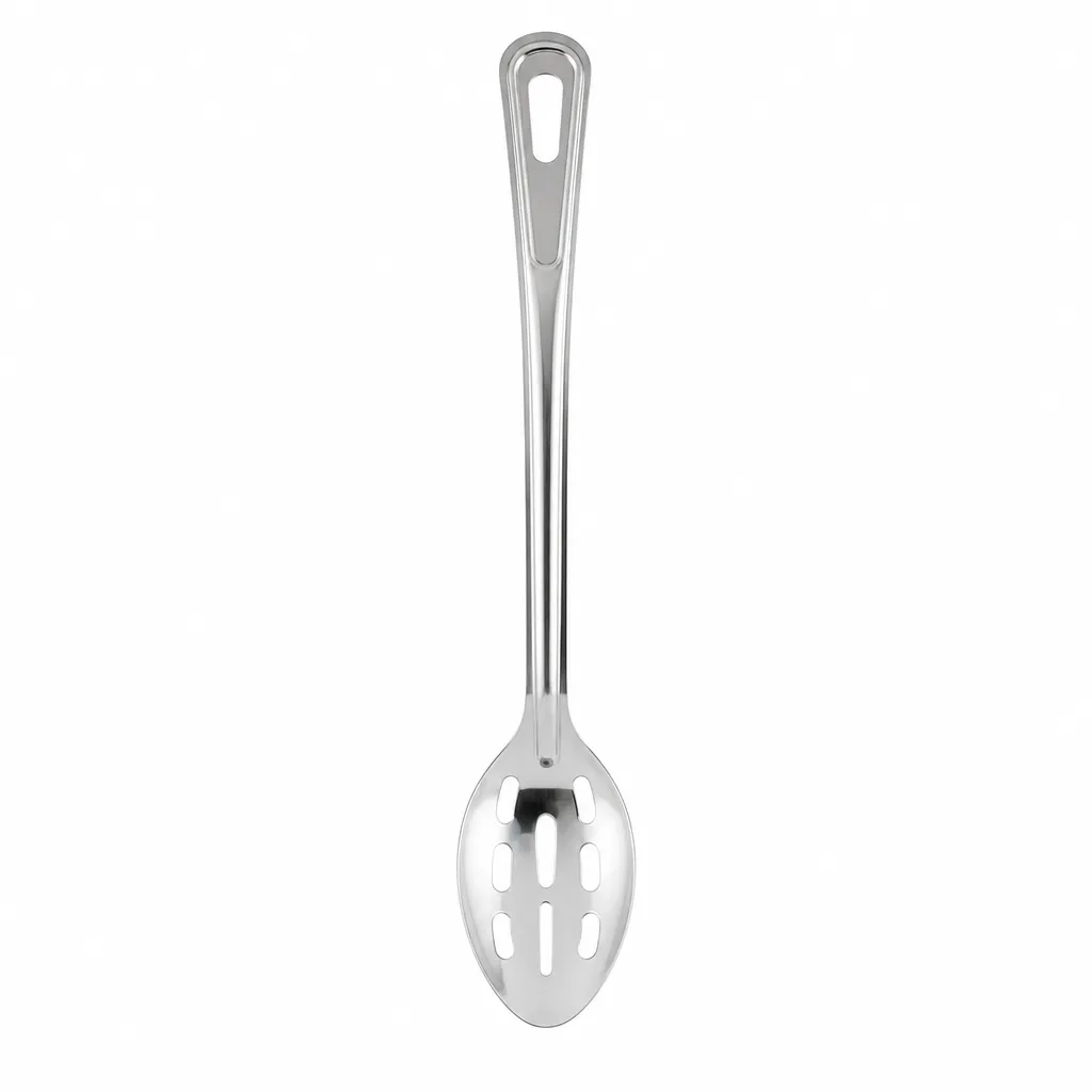 Cuchara Lisa Enteriza Con Huecos De Acero Inoxidable 38,1 Cm Di Vitto