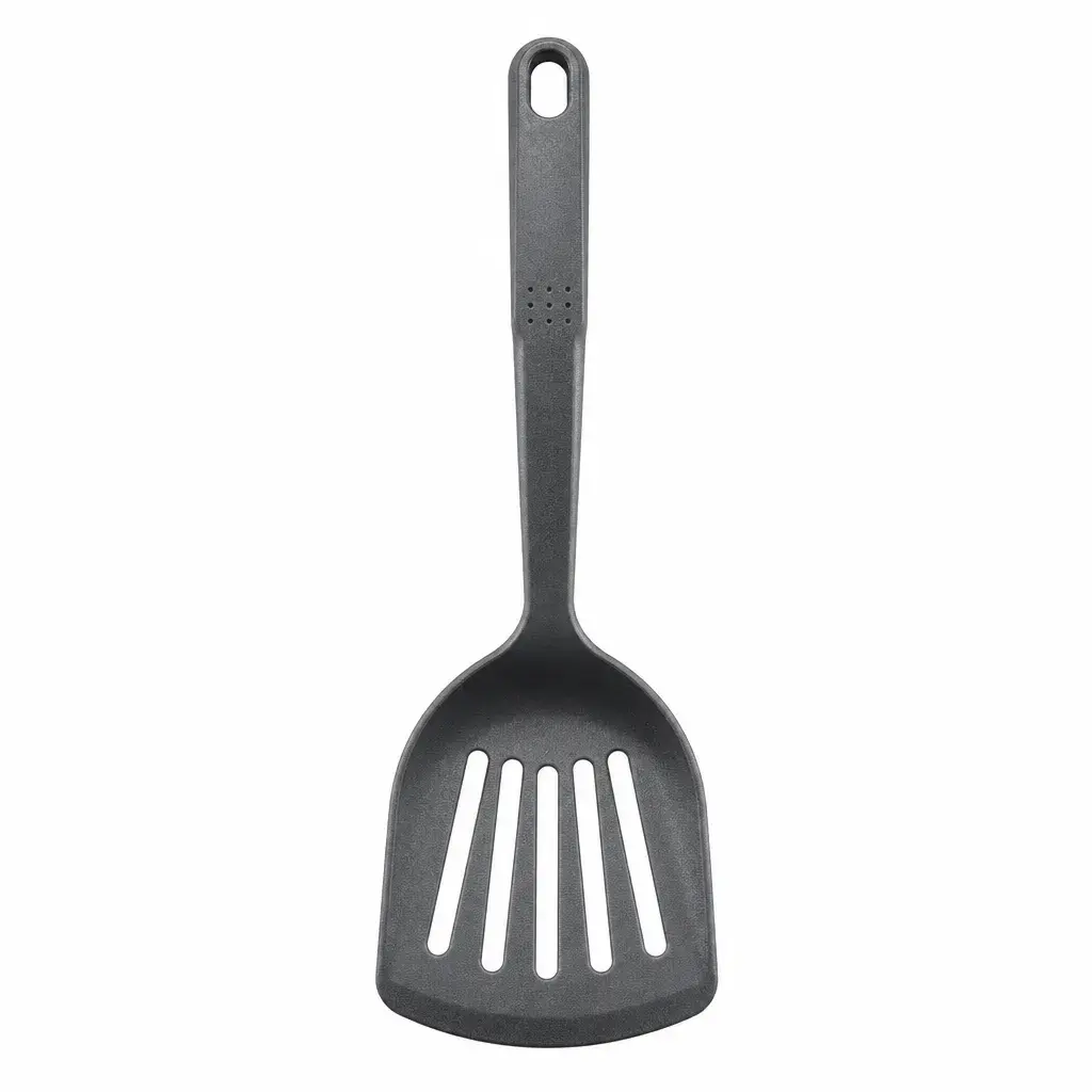 Espátula Ranurada De Nylon Negro 32,5Cm Smart Cook