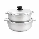 Set De Calderos En Aluminio Fundido Con Tapa 28 Cm 