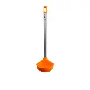Cazo Cucharon Para Sopa Naranja Con Mango De Acero Inoxidable 33 Cm  Efficient