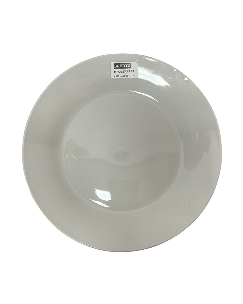Plato Llano De Porcelana 20 Cm 