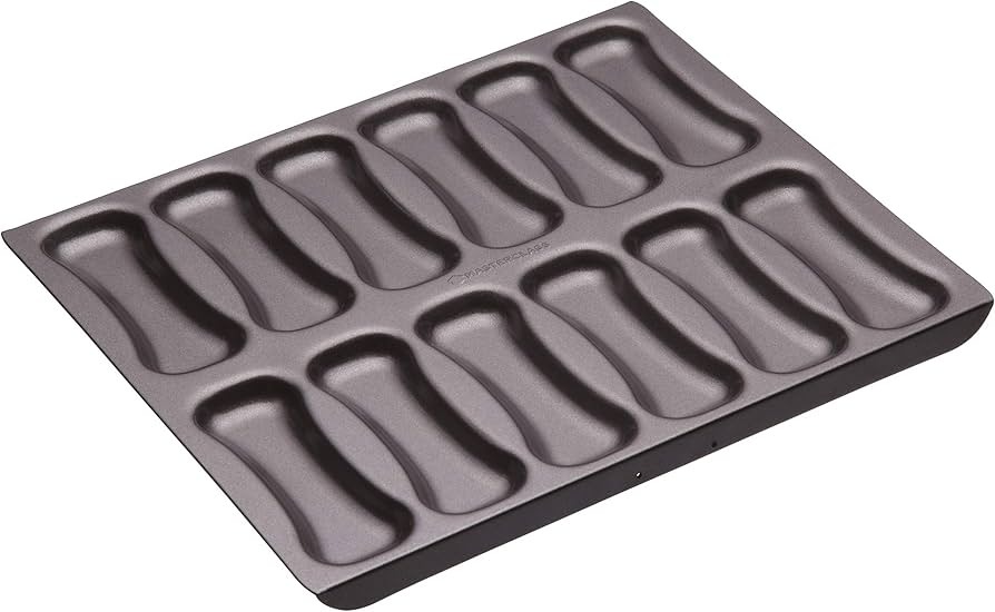Bandeja Para Hornear Eclairs Antiadherente De Acero Al Carbono 35x25Cm Masterclass