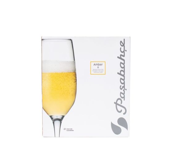 Set De 6 Copas Amber Para Champangne 7 Oz  207 Ml Pasabahce