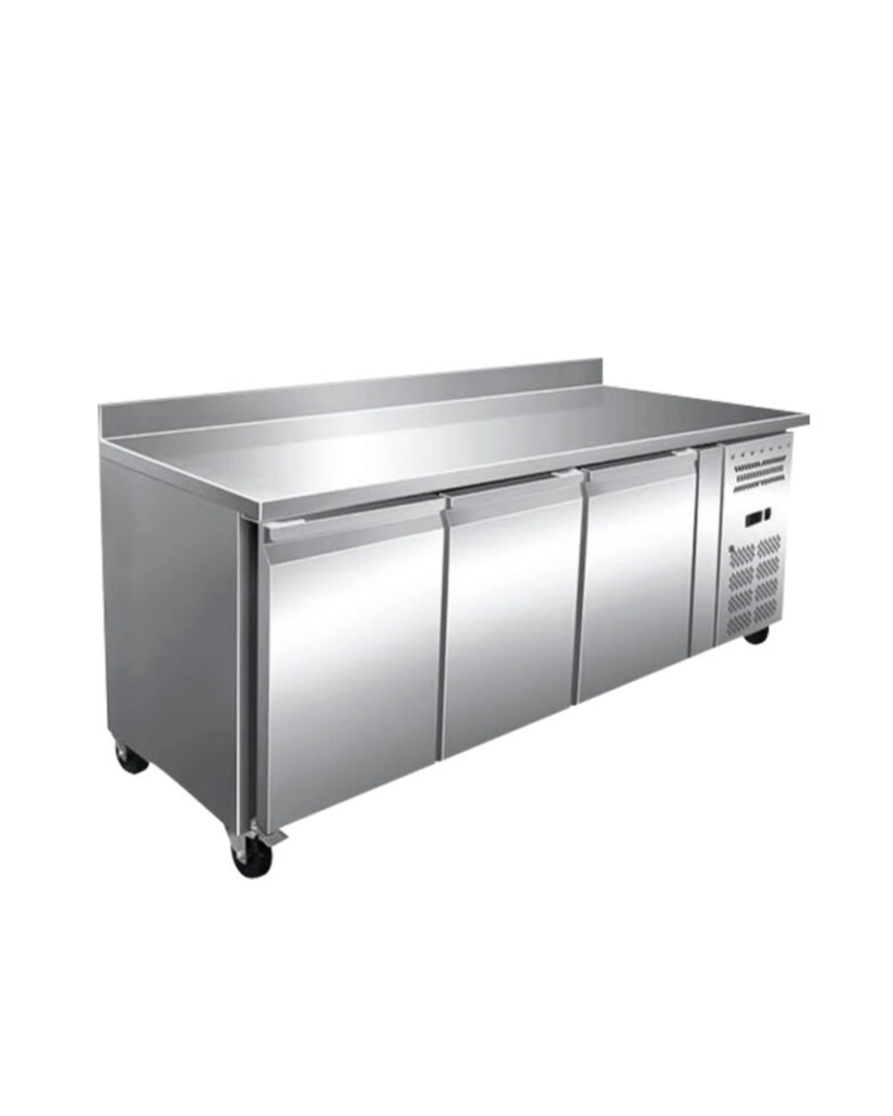 Mesa Refrigerada De Pared Con 3 Puertas De Acero Inoxidable 85X180X70Cm Pimak