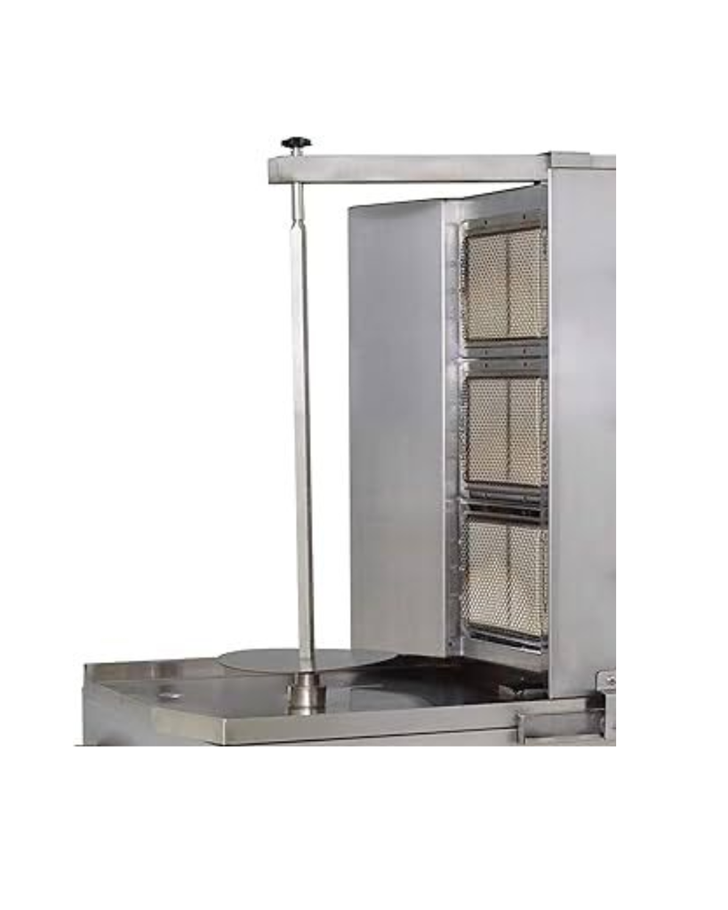 Shawarmera A Gas Profesional De Acero Inoxidable 3 Quemadores Pimak