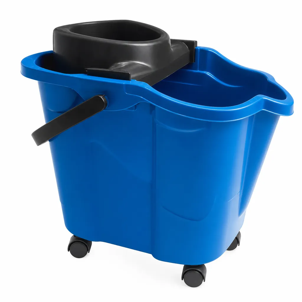 Tobo Con Ruedas Y Exprimidor De Plástico De 15 Litros Alfa Hogar