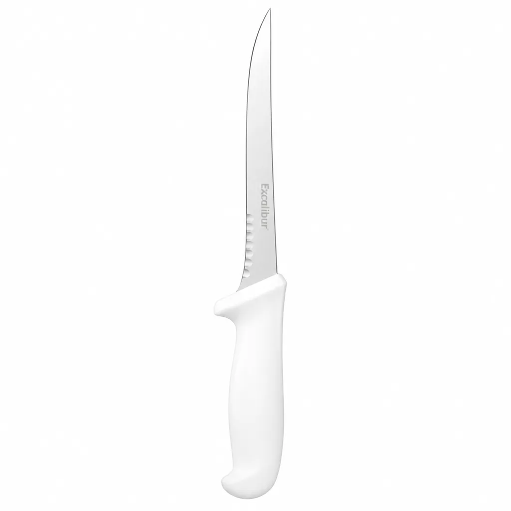 Cuchillo Deshuesador De Acero Inoxidable Con Mango Blanco 28Cm Prochef