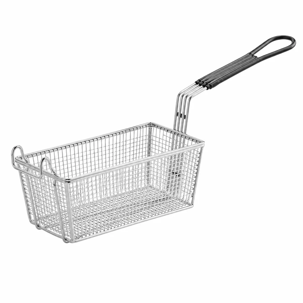 Cesta Rectangular Para Freidora De Acero Inoxidable 27.94X13X10 Cm Meital