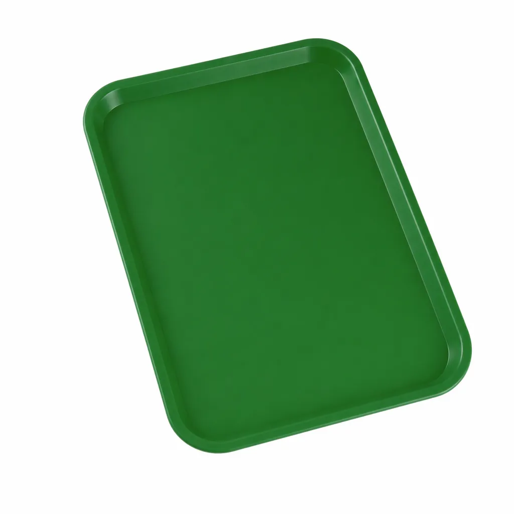Bandeja Plástica De Fibra Verde Rectangular 44X34 Cm Alfa Hogar