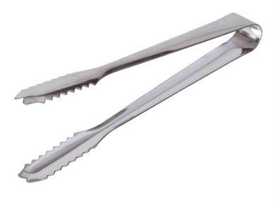 Pinza Para  Hielo De Acero Inoxidable 18Cm