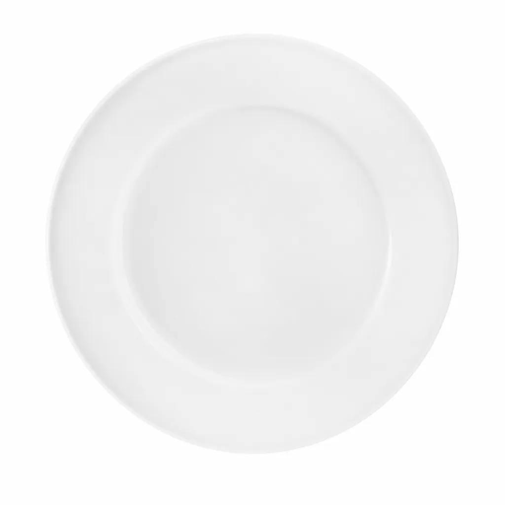 Plato Llano Redondo Blanco De Cerámica 25.4 Cm Meital