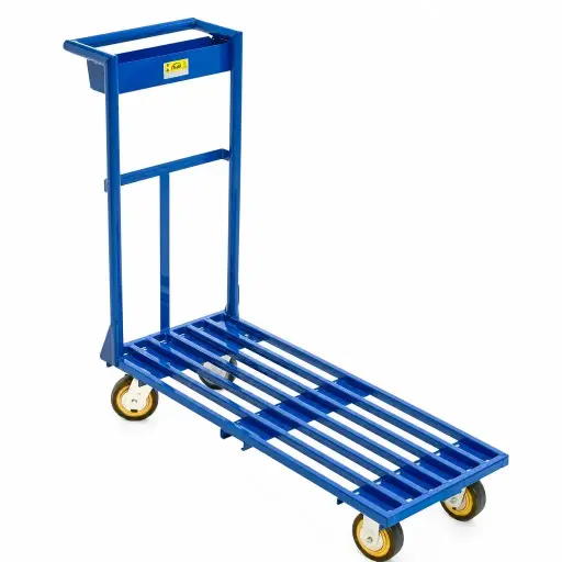 [M-CARRO0003] Carro Gandolita Para Carga De Almacen Azul 50X36X18 Cm Zavatti