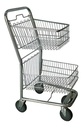 CARRO DE SUPERMERCADO CROMADO PEQUEÑO DUPLEX